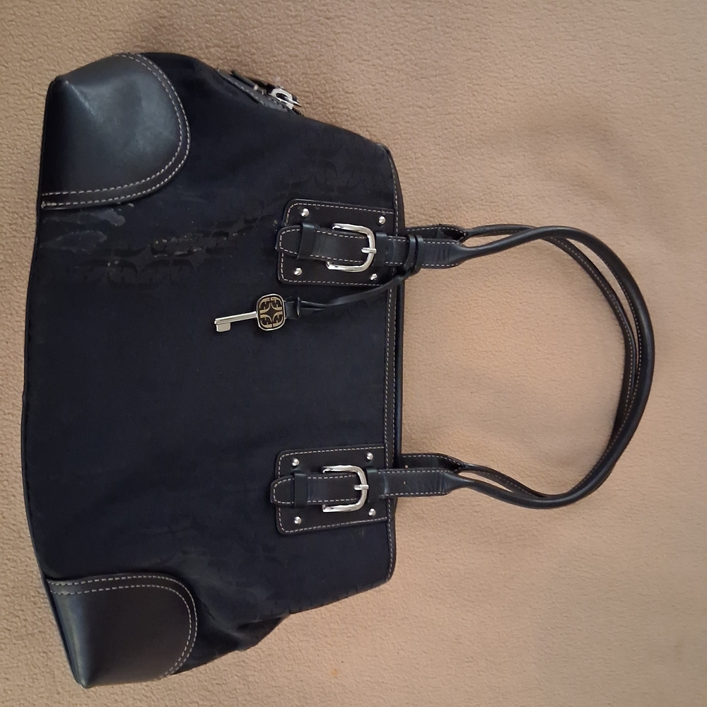 Fossil Black Shoulder Bag with Key Charm